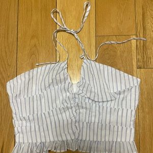 Forever 21 Halter Tie Striped Crop top size small